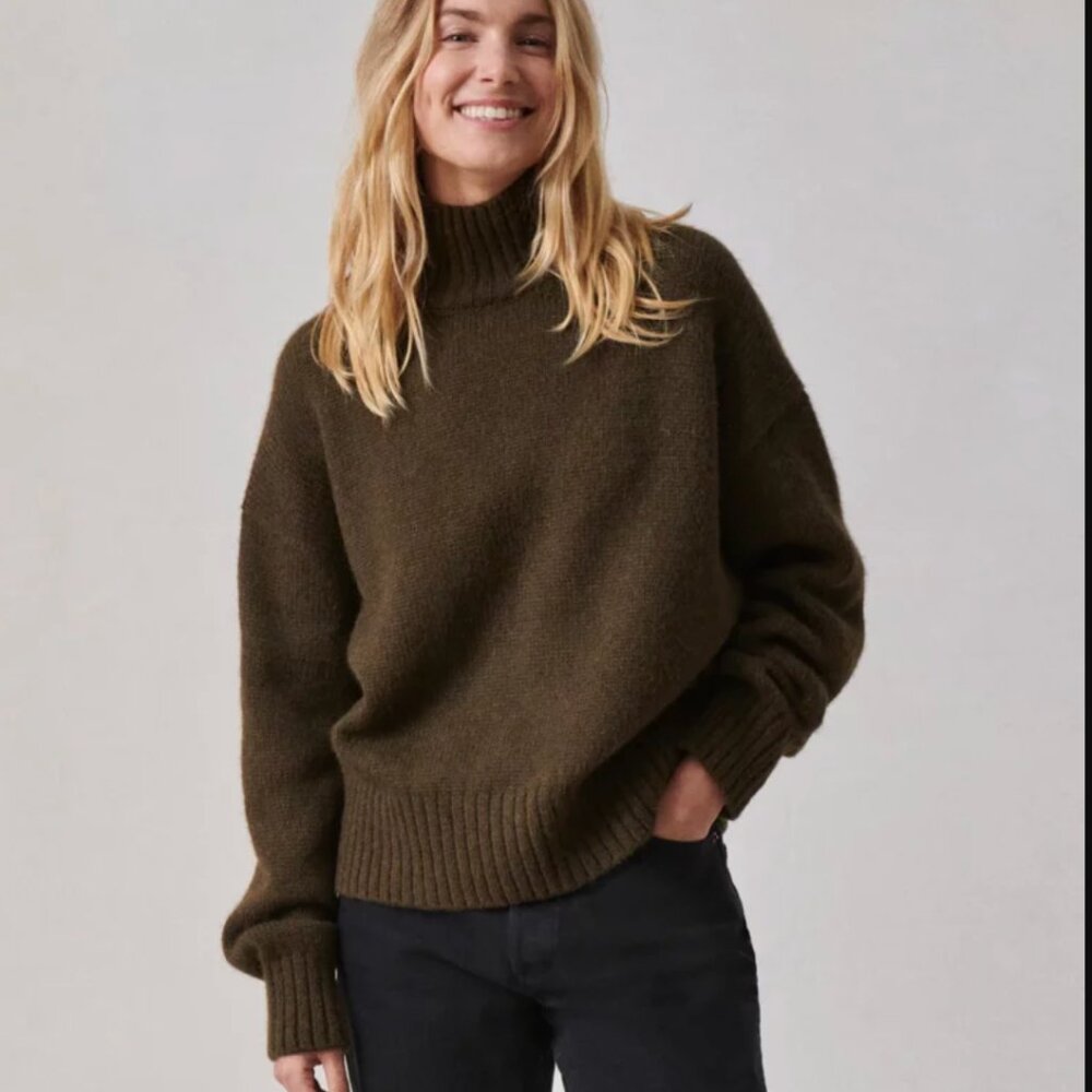 Buck Mason Highland Alpaca Turtleneck, River Rock